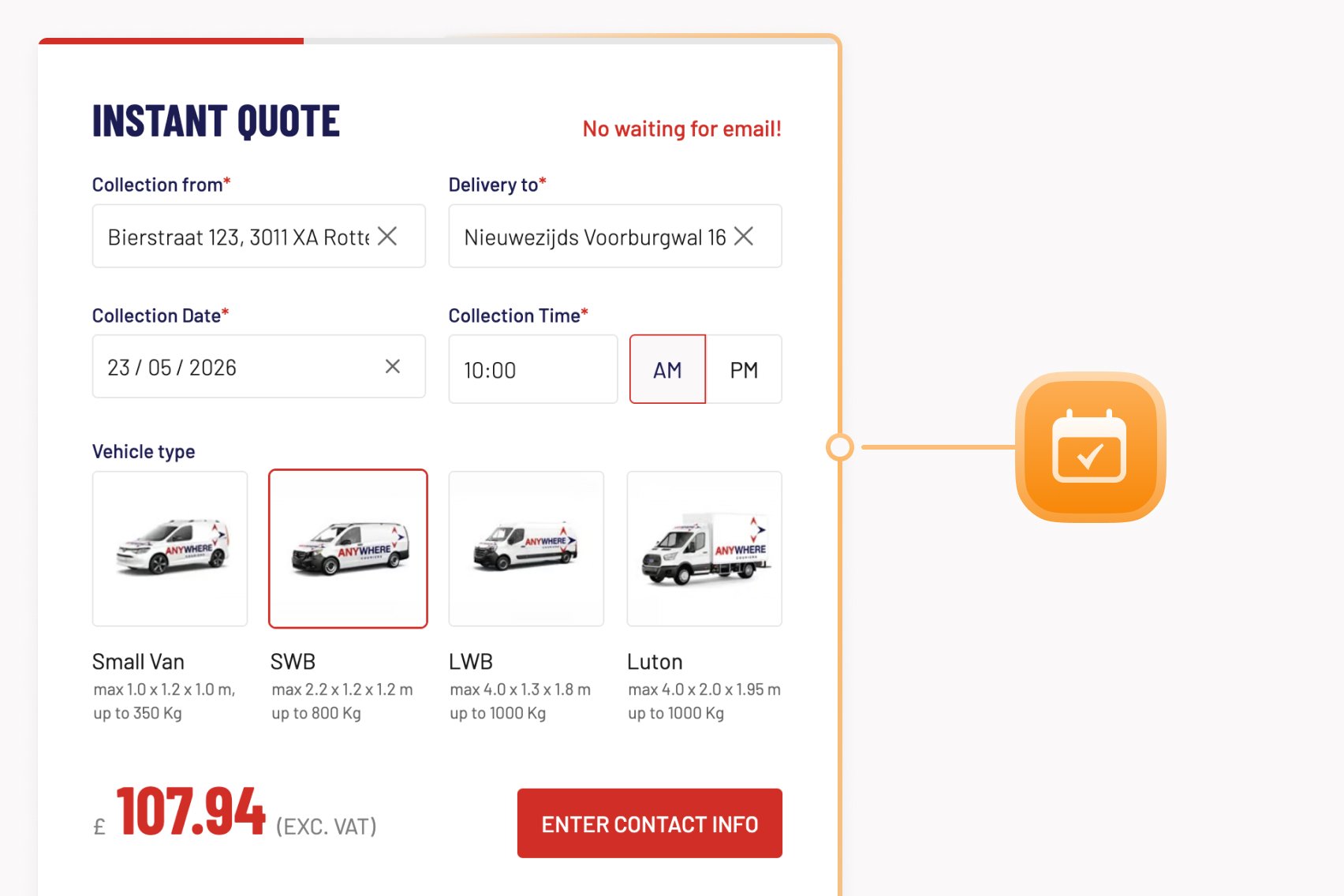 Quote to booking without the back-and-forth